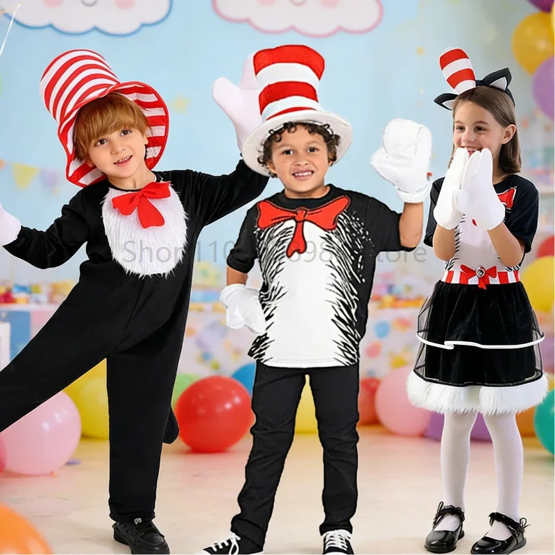 enfant Cartoon Cat Characteristic With Hat Clothing World Book Day Stage Performance Costume Carnival Party Jungen Mädchen Set
enfant Cartoon Cat Characteristic With Hat Clothing World Book Day Stage Performance Costume Carnival Party Jungen Mädchen Set