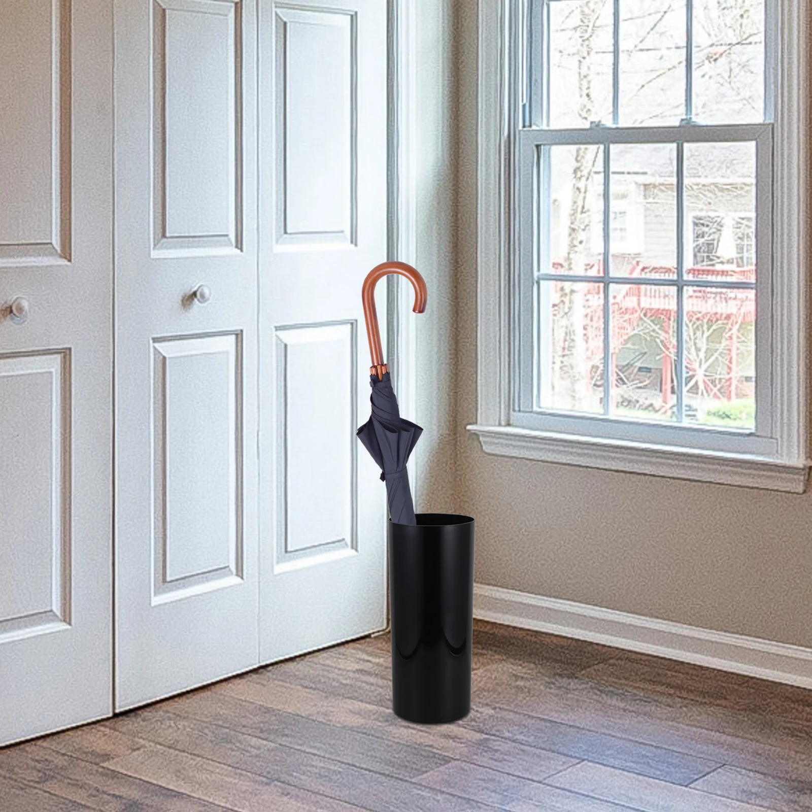 Umbrella Storage Bucket Entryway Holder Stand Cane Freestanding Plastic Trash Hotel Office
Umbrella Storage Bucket Entryway Holder Stand Cane Freestanding Plastic Trash Hotel Office