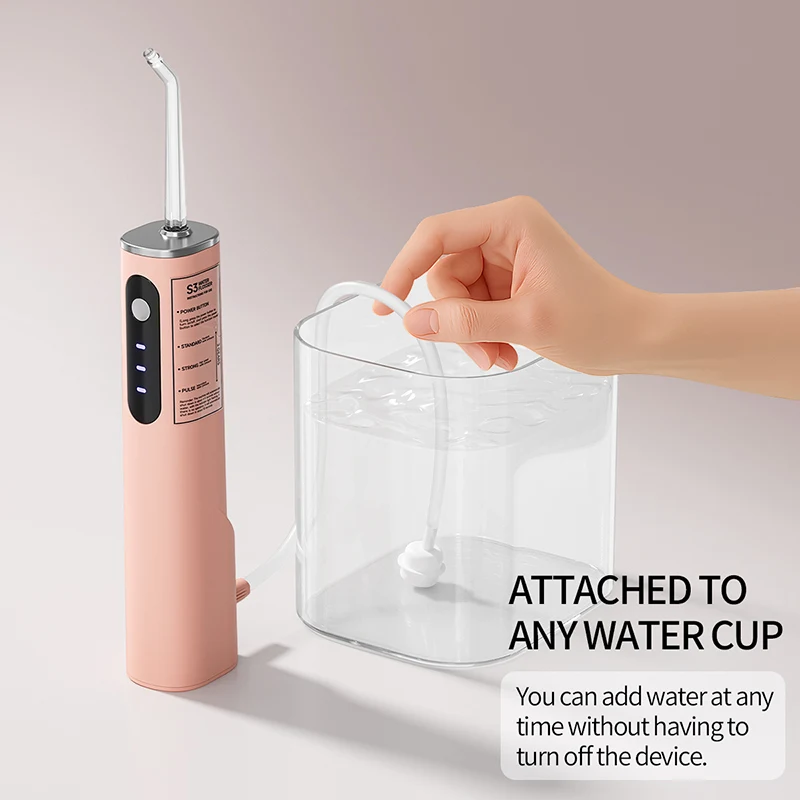 360° Rotating Jet Tip Water Flosser, USB Rechargeable Portable Oral Irrigator, Waterproof Dental Cleaning Device for Adults
360° Rotating Jet Tip Water Flosser, USB Rechargeable Portable Oral Irrigator, Waterproof Dental Cleaning Device for Adults
