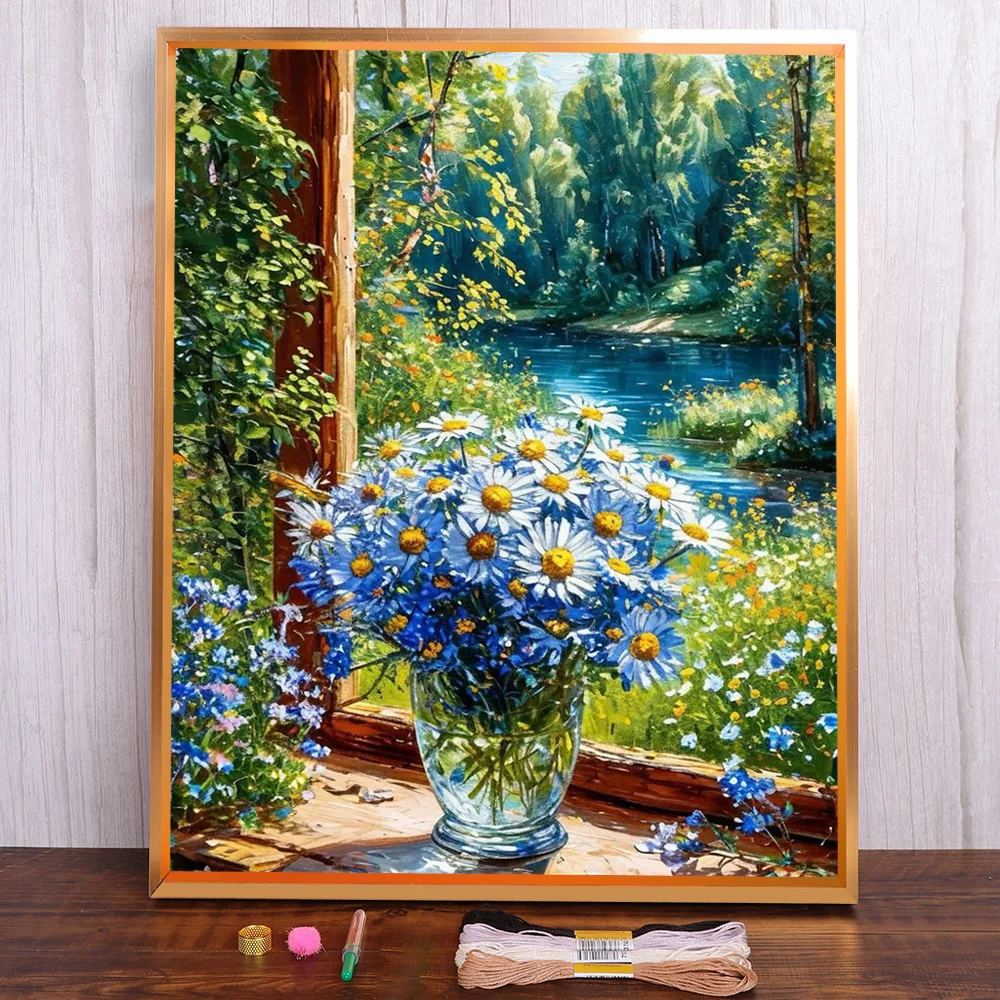 Still Life Chrysanthemum Cross Stitch DIY Embroidery Complete Kit Sewing Handmade Handicraft Painting Mulina Home Decor Gift
Still Life Chrysanthemum Cross Stitch DIY Embroidery Complete Kit Sewing Handmade Handicraft Painting Mulina Home Decor Gift