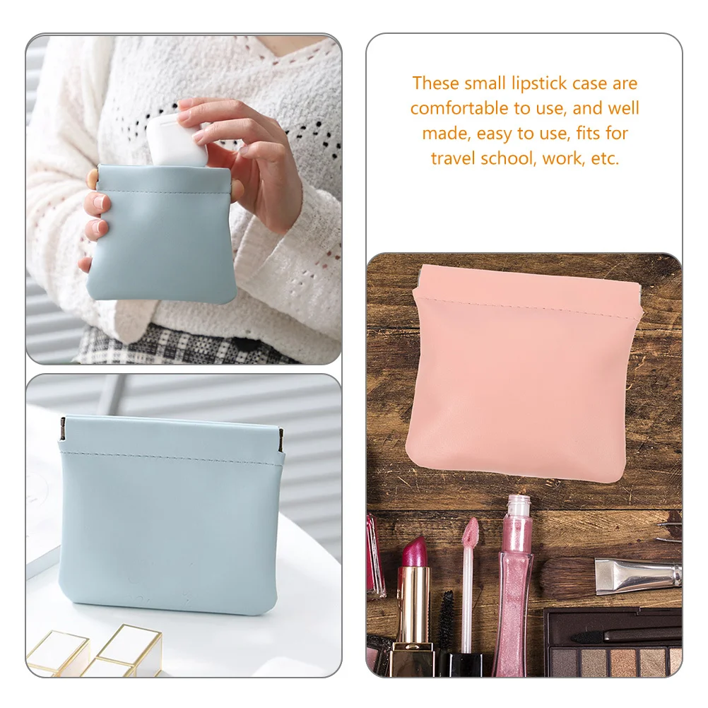 2pcs Mini Makeup Bag Pu Pouch For Lipstick Coin Purse Small Portable Organizer Travel Essential
2pcs Mini Makeup Bag Pu Pouch For Lipstick Coin Purse Small Portable Organizer Travel Essential