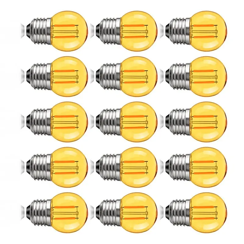ABKY-G40 LED Light Bulb 15PCS 220V E27 Screws Base Sockets Vintage Style 2000K Warm Yellow Filament Bulbs Globe
ABKY-G40 LED Light Bulb 15PCS 220V E27 Screws Base Sockets Vintage Style 2000K Warm Yellow Filament Bulbs Globe