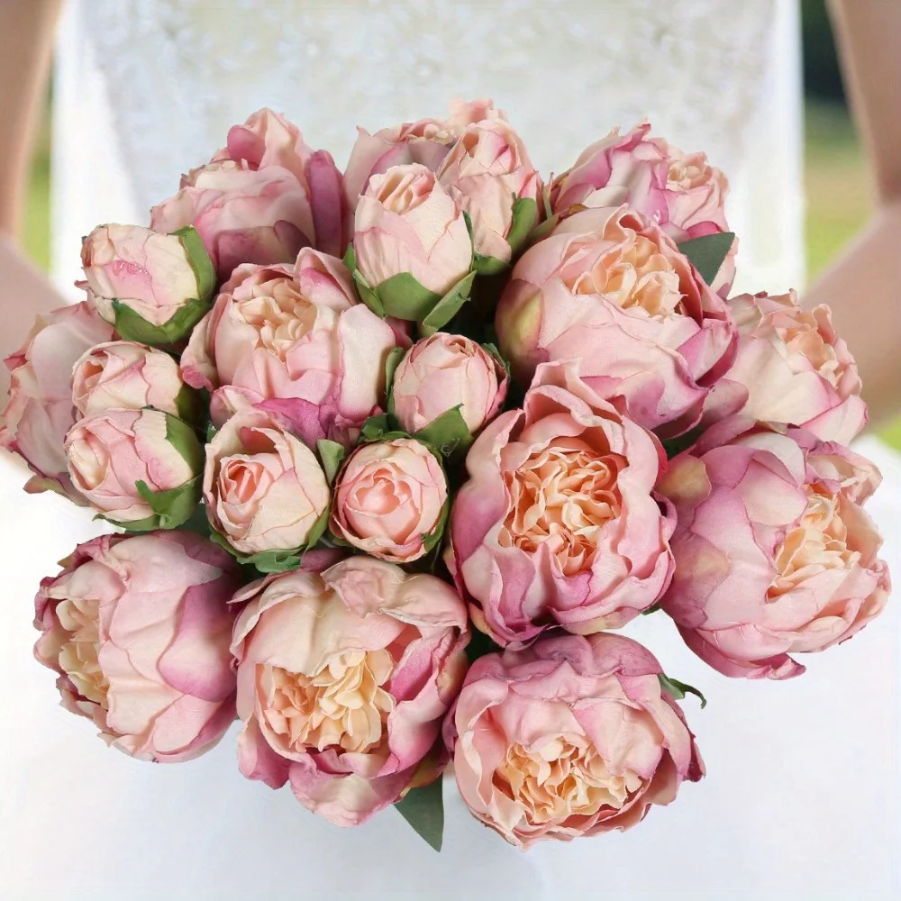 2 Bouquets Peonies Artificial Flowers Vintage Fake Silk Peonies with Single Stem Faux Peonies for Wedding Centerpieces for Table
2 Bouquets Peonies Artificial Flowers Vintage Fake Silk Peonies with Single Stem Faux Peonies for Wedding Centerpieces for Table