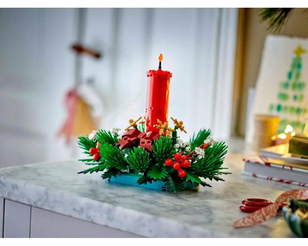 New 40743 Christmas Table Candle Wreath Decoration Building Blocks Model DIY Creativity Assemble Education Toys Kids Gifts
New 40743 Christmas Table Candle Wreath Decoration Building Blocks Model DIY Creativity Assemble Education Toys Kids Gifts