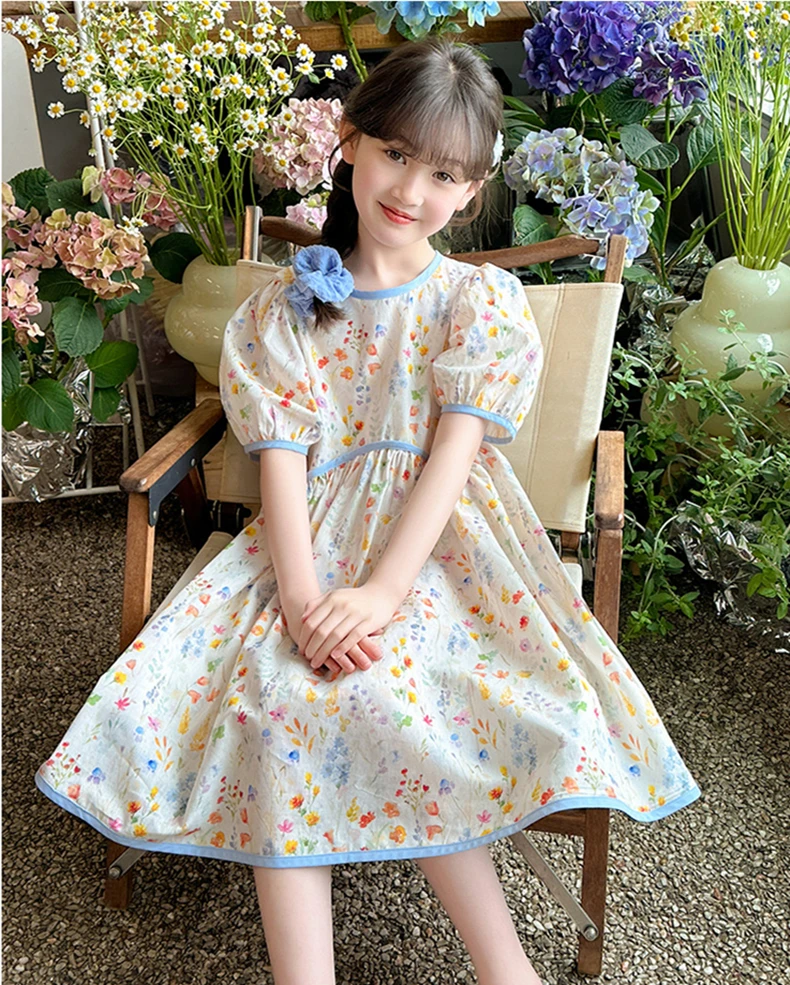 2-11T summer child kids girls short sleeve dress
2-11T summer child kids girls short sleeve dress