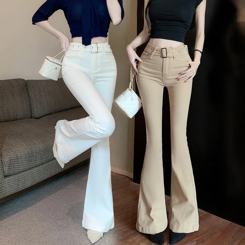 High Waist Flared Jeans Women's Spring 2025 New Sle Double Bule Elastic Long Pants Wide Hip Fem Faion
High Waist Flared Jeans Women's Spring 2025 New Sle Double Bule Elastic Long Pants Wide Hip Fem Faion