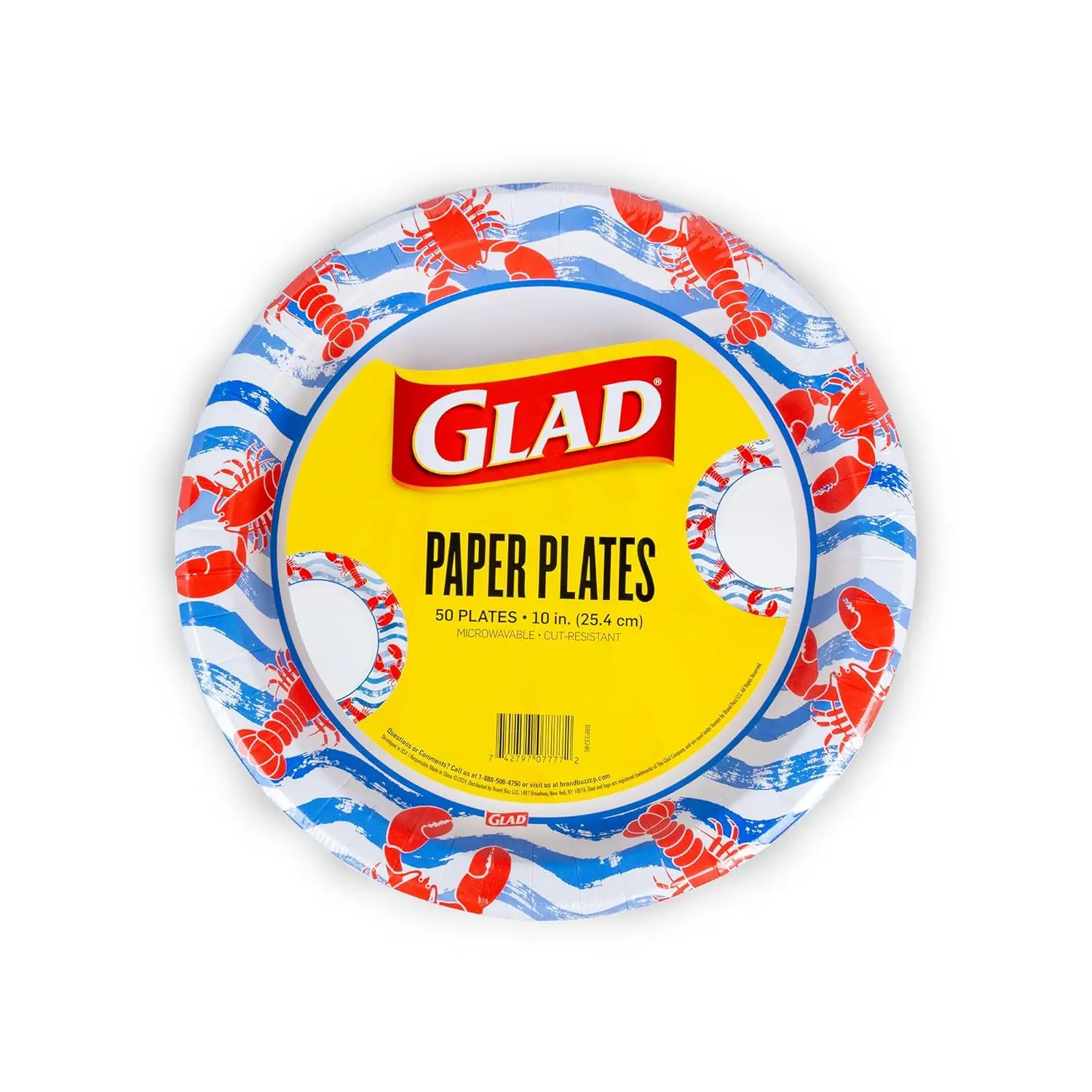 Disposable Paper Plates, Lobster Waves Design - Soak Proof, Cut-Resistant, and Microwavable for All Foods, Great for Beach Parti
Disposable Paper Plates, Lobster Waves Design - Soak Proof, Cut-Resistant, and Microwavable for All Foods, Great for Beach Parti