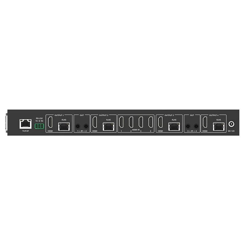 UltraHD 4K 4:4:4 4x4 HDMI Matrix 4 in 4 Out Extend up to 70m Over Cat5e/6/7 Cable Support IR RS-232
UltraHD 4K 4:4:4 4x4 HDMI Matrix 4 in 4 Out Extend up to 70m Over Cat5e/6/7 Cable Support IR RS-232