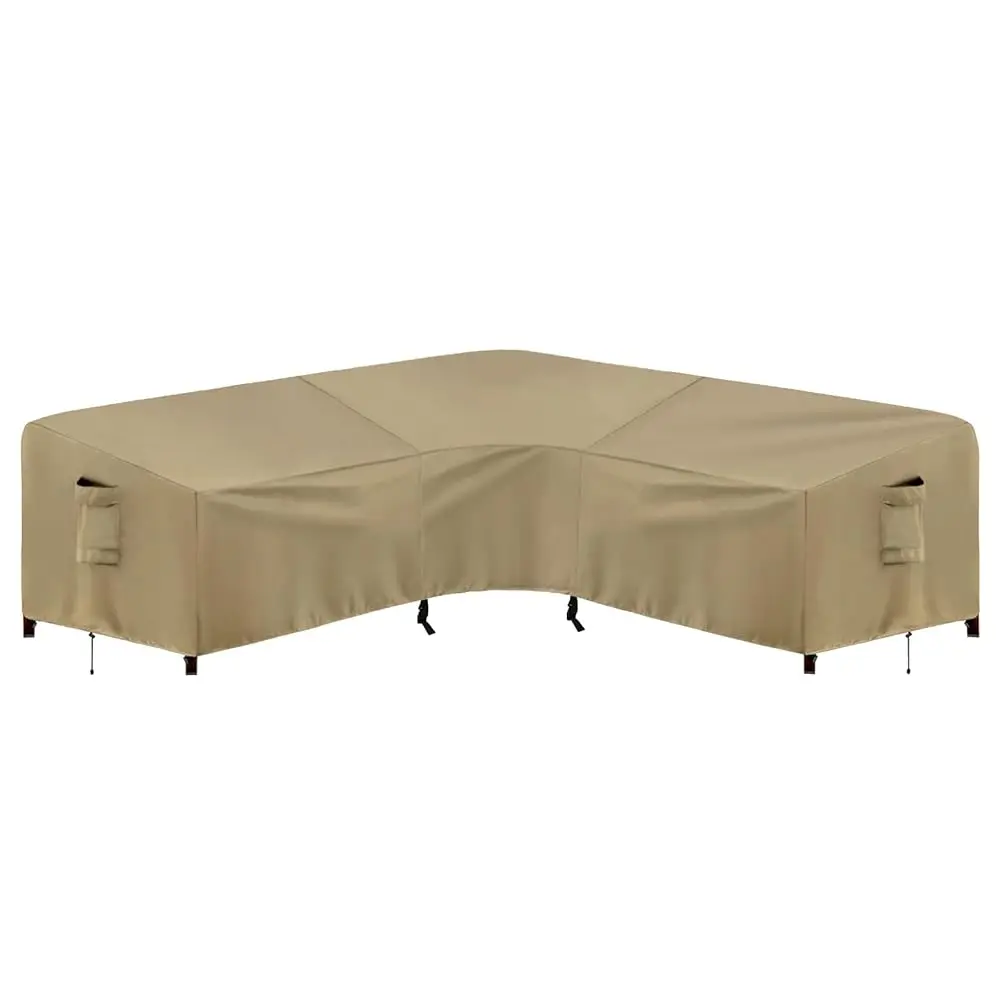 Outdoor Sectional Sofa Cover Waterproof V Shaped Patio Furniture Covers For Deck, Lawn And Backyard, 100”X100”, Camel
Outdoor Sectional Sofa Cover Waterproof V Shaped Patio Furniture Covers For Deck, Lawn And Backyard, 100”X100”, Camel