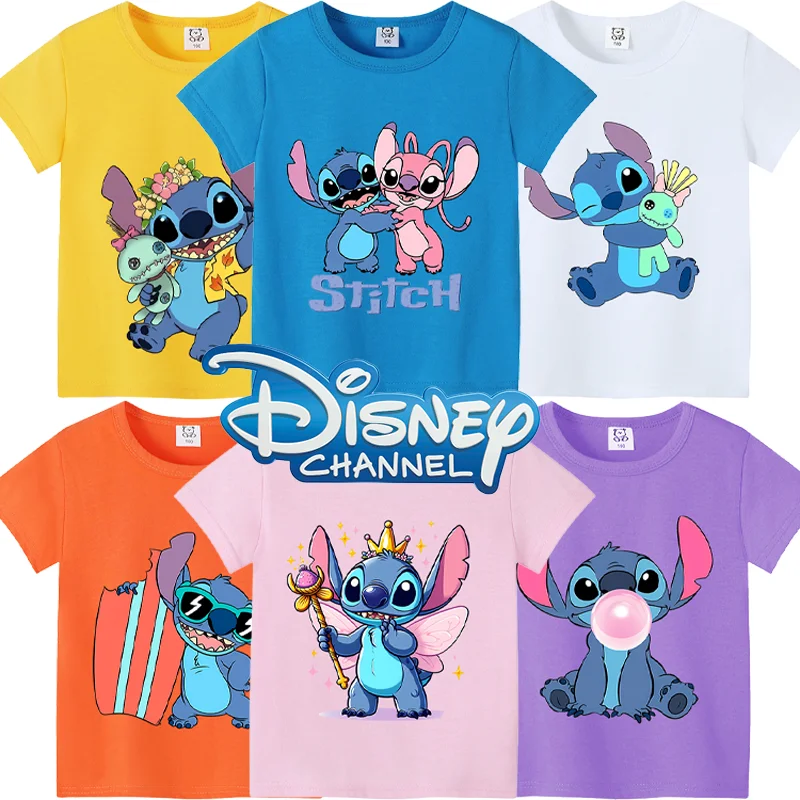 Детская футболка Disney Stitch с мультяшным принтом, кавайная летняя детская повседневная одежда, хлопковые топы с короткими рукавами для девочек и мальчиков, подарок
Детская футболка Disney Stitch с мультяшным принтом, кавайная летняя детская повседневная одежда, хлопковые топы с короткими рукавами для девочек и мальчиков, подарок