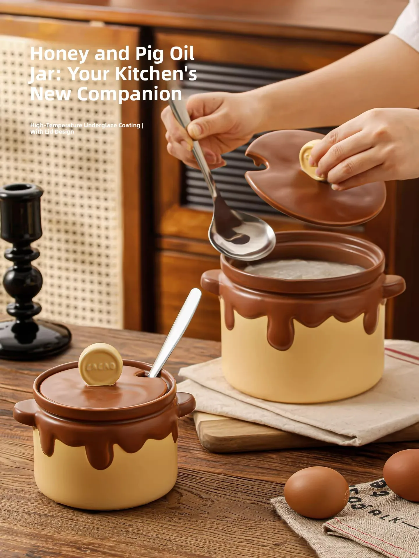 Food Grade Ceramic Pig Fat Jar High Temperature Resistant Kitchen Chili Oil Container Spices Storage Jar for Household Use
Food Grade Ceramic Pig Fat Jar High Temperature Resistant Kitchen Chili Oil Container Spices Storage Jar for Household Use