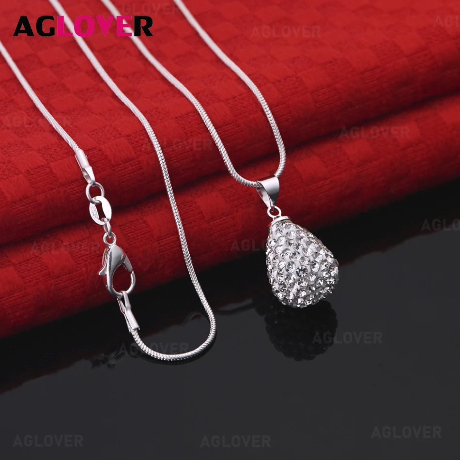 AGLOVER 925 Sterling Silver Full Zircon Teardrop Pendant Necklace Unique Gift Versatile Party Jewelry
AGLOVER 925 Sterling Silver Full Zircon Teardrop Pendant Necklace Unique Gift Versatile Party Jewelry