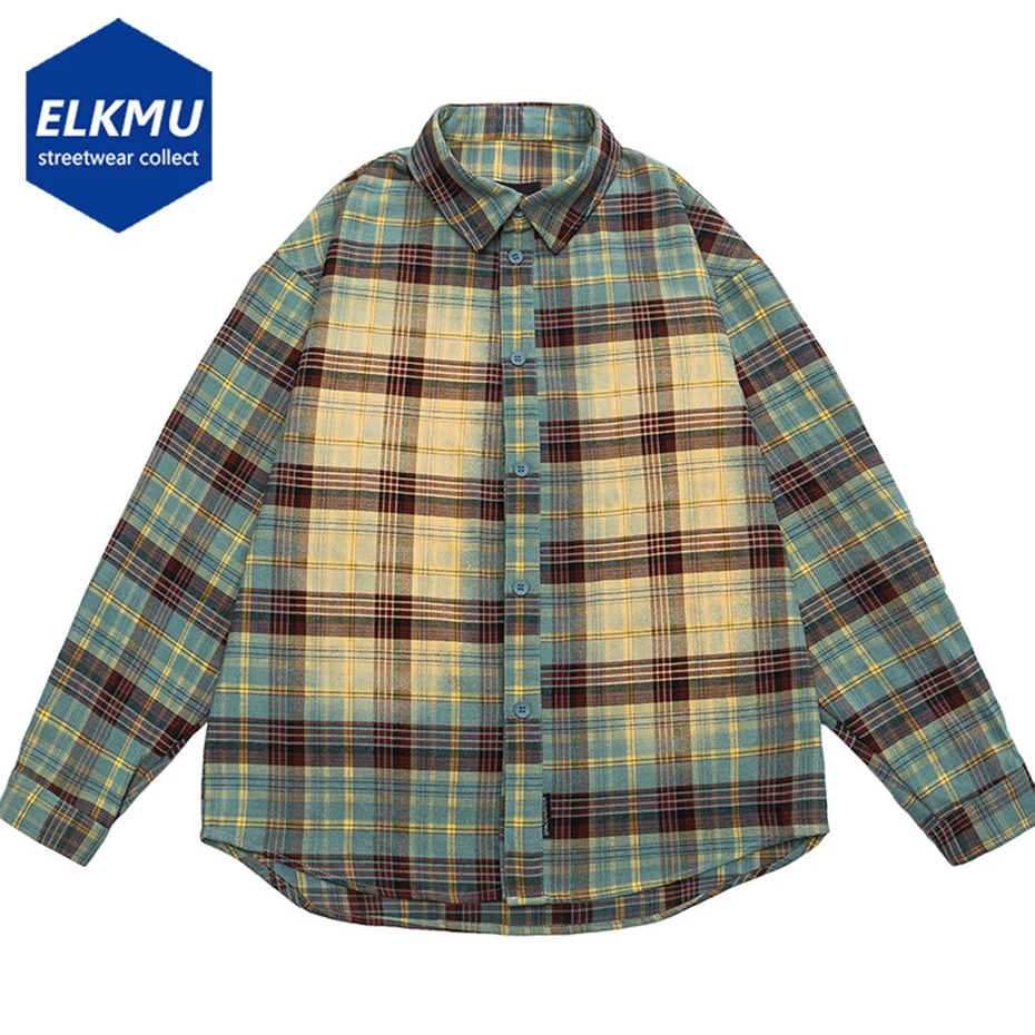 Vintage Plaid Shirts Loose Plaid Long Sleeve Shirts Button Up Blouse Men Streetwear Harajuku Hip Hop Shirts
Vintage Plaid Shirts Loose Plaid Long Sleeve Shirts Button Up Blouse Men Streetwear Harajuku Hip Hop Shirts