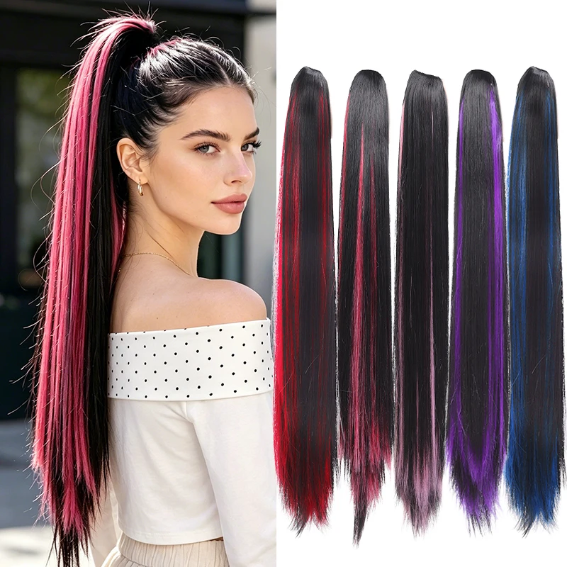 Synthetic Fiber Straight Ponytail Hair Extension with Large Claw Clip, 2 - tone Highlighted Tassel for Daily Party Cosplay
Synthetic Fiber Straight Ponytail Hair Extension with Large Claw Clip, 2 - tone Highlighted Tassel for Daily Party Cosplay