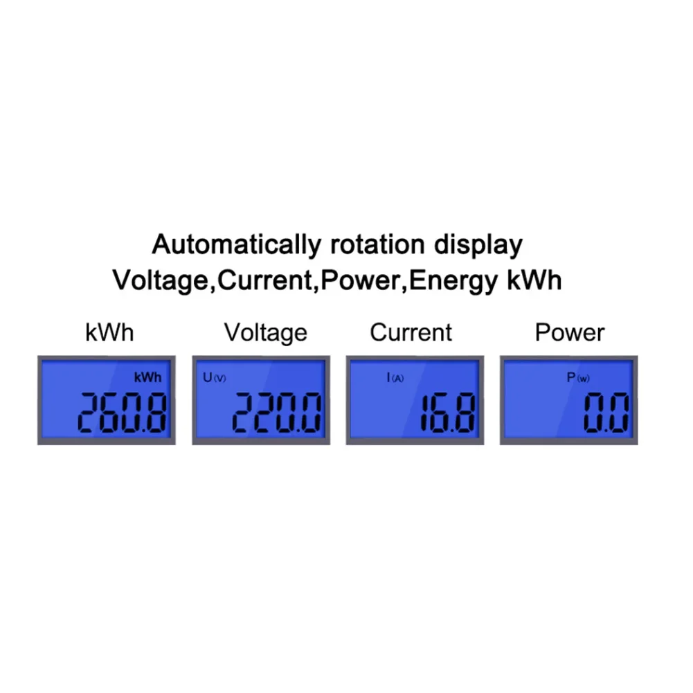 LCD Backlight Digital Energy Meter for 1Phase with DIN Rail Mounting Beautiful Appearance Stable Performance Power Monitoring
LCD Backlight Digital Energy Meter for 1Phase with DIN Rail Mounting Beautiful Appearance Stable Performance Power Monitoring