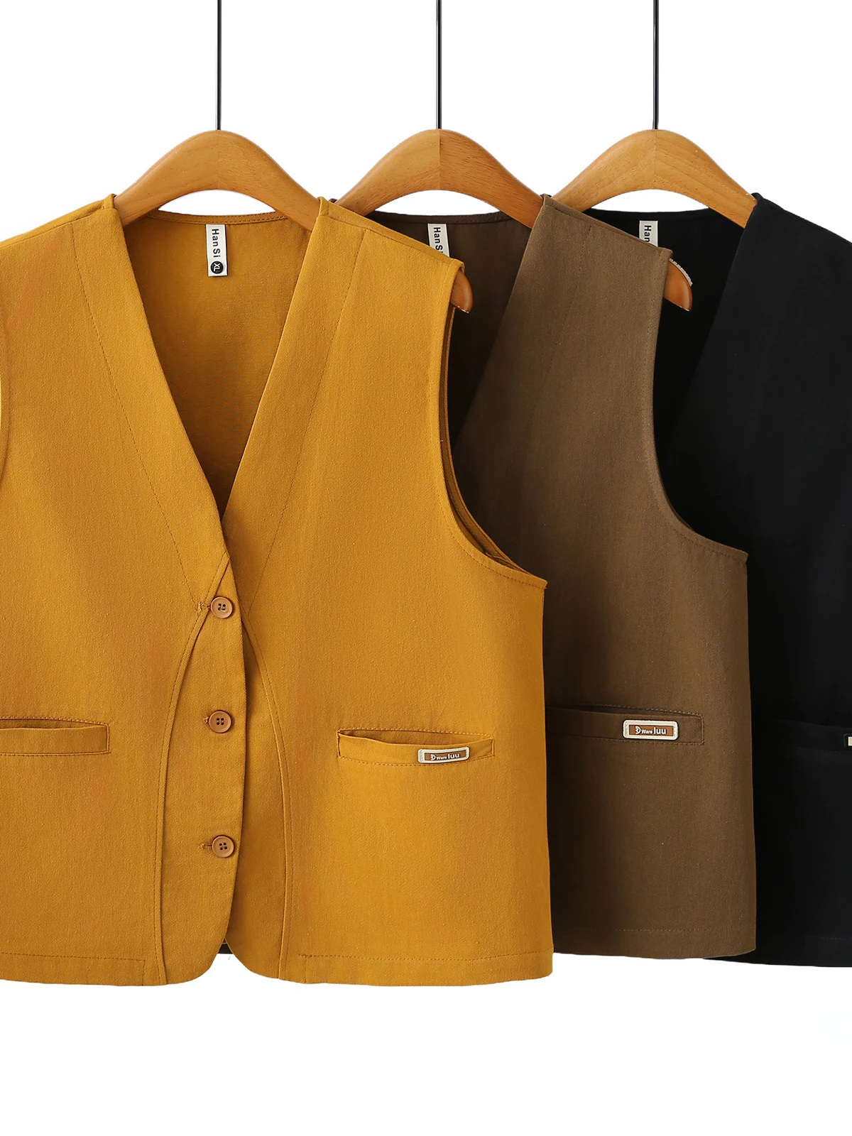 plus Size Women's Fashionable V-Neck Pocket Label Sleeveless Vest Loose Slimming Shoulder Bared Tank Top Polyester Fiber
plus Size Women's Fashionable V-Neck Pocket Label Sleeveless Vest Loose Slimming Shoulder Bared Tank Top Polyester Fiber