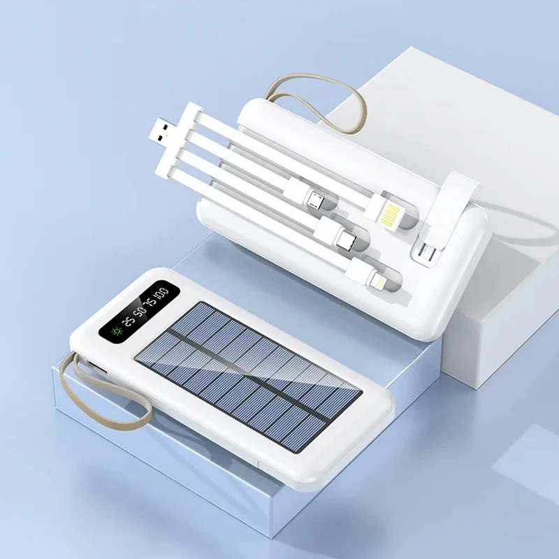 New 20000mAh outdoor solar power bank 10W ultra-large capacity portable outdoor new power bank Type-C detachable charging cable
New 20000mAh outdoor solar power bank 10W ultra-large capacity portable outdoor new power bank Type-C detachable charging cable