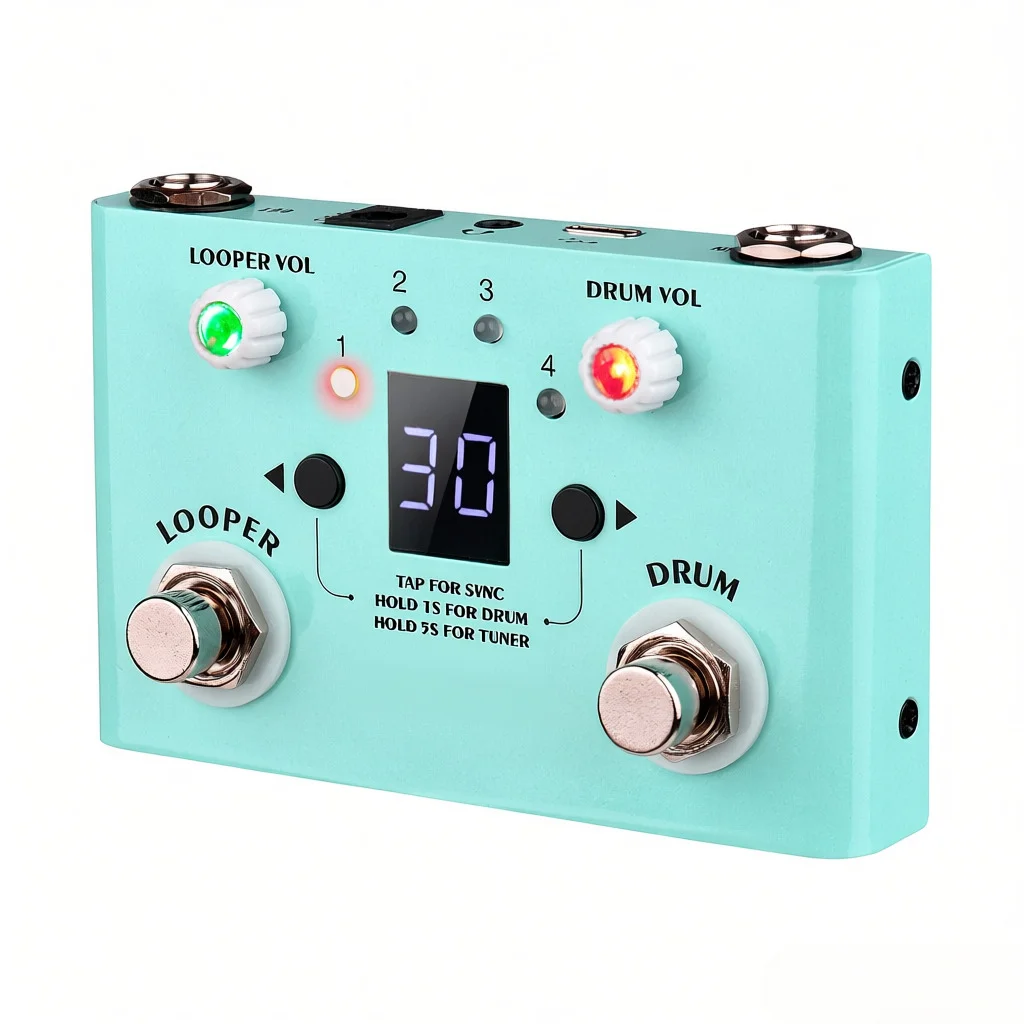 M-VAVE LOST TEMPO Effect Pedal Drum & Looper Effector Mini 2-in-1 Looper & Drum Machine Double Footswitch Guitar Pedal 30 Drums
M-VAVE LOST TEMPO Effect Pedal Drum & Looper Effector Mini 2-in-1 Looper & Drum Machine Double Footswitch Guitar Pedal 30 Drums