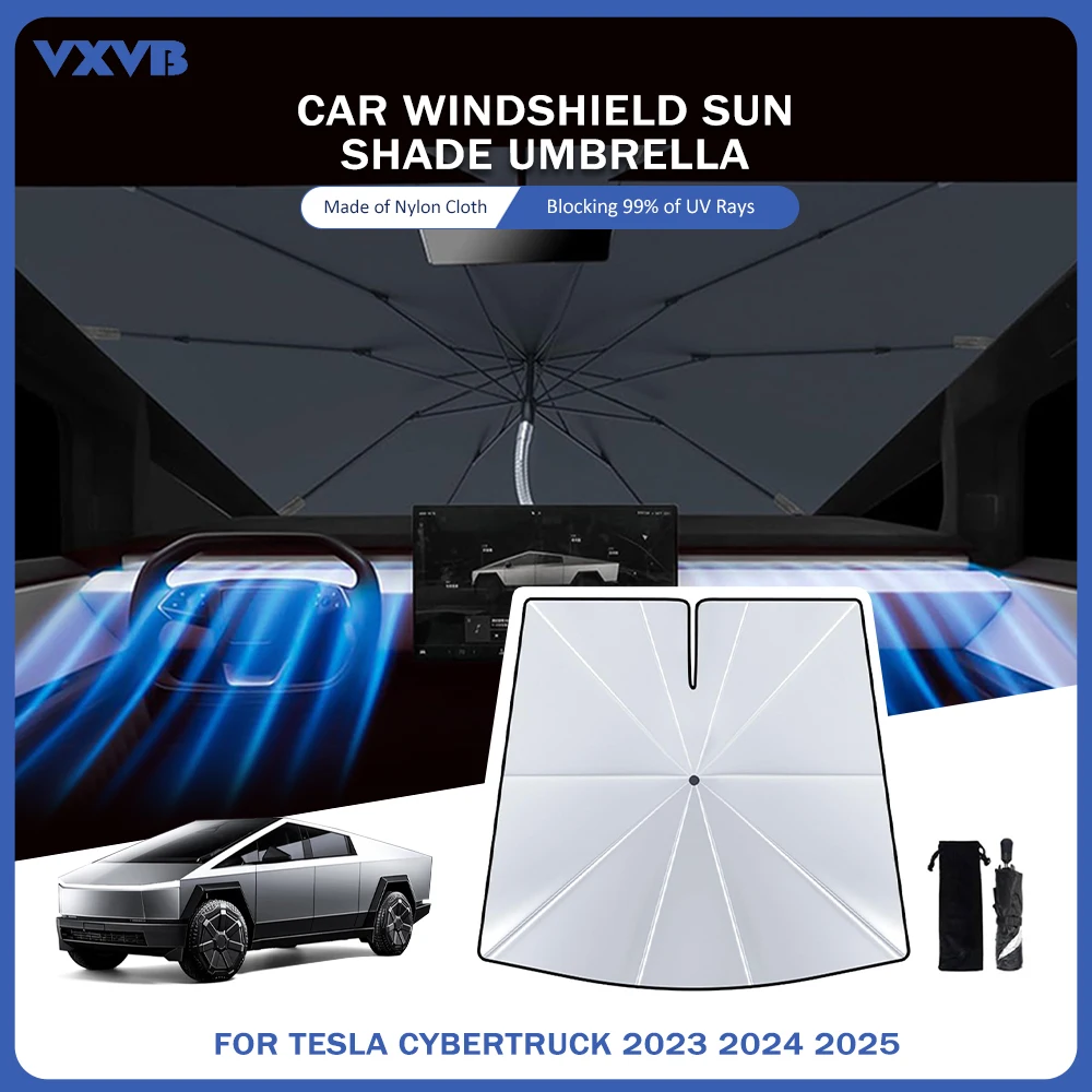 Для Tesla Cybertruck 2023 2024 2025 автомобильный солнцезащитный козырек на лобовое стекло, зонтик, защита от солнца, блокирующий внутренние аксессуары
Для Tesla Cybertruck 2023 2024 2025 автомобильный солнцезащитный козырек на лобовое стекло, зонтик, защита от солнца, блокирующий внутренние аксессуары