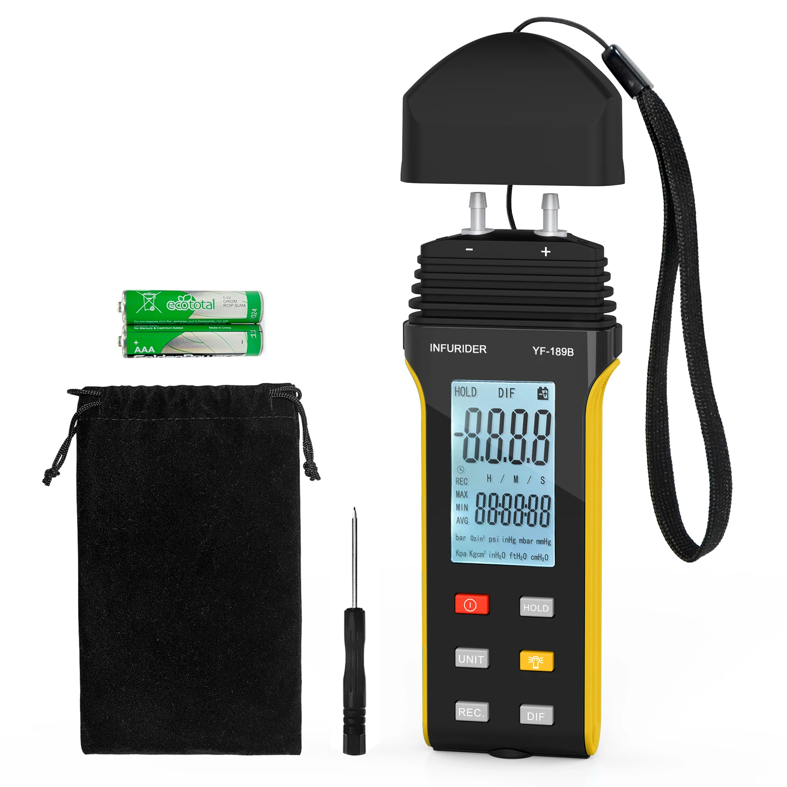 Digital Differential Pressure Gauge Manometer High Precision HVAC Air Gas Pressure Tester Meter Handheld Multi-Unit
Digital Differential Pressure Gauge Manometer High Precision HVAC Air Gas Pressure Tester Meter Handheld Multi-Unit