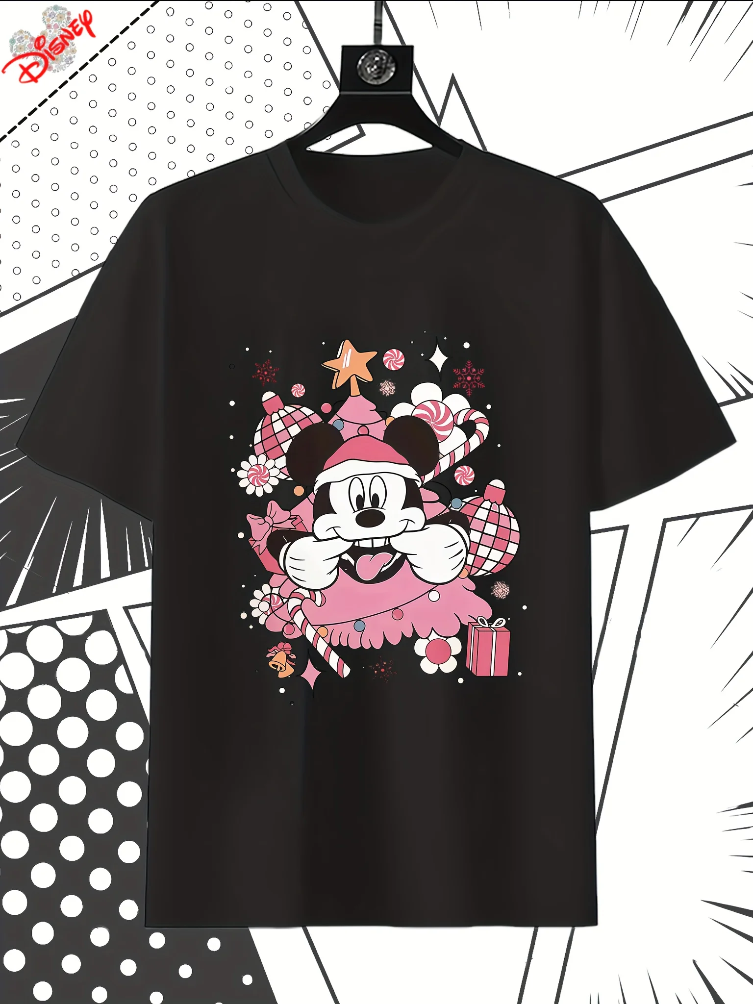 Disney Mickey and Minnie Christmas T-shirts, Soft and Stretchy Round Neck Short Sleeved Casual Top, Worn All Year Round
Disney Mickey and Minnie Christmas T-shirts, Soft and Stretchy Round Neck Short Sleeved Casual Top, Worn All Year Round