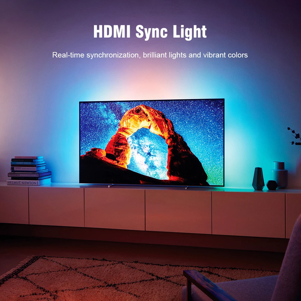 Умная светодиодная лента для телевизора RGB USB SMD5050, 30 светодиодов/м, Wi-Fi/голос/приложение/дистанционное управление, окружающее освещение, бар, декоративная лампа для спальни, игровой комнаты
Умная светодиодная лента для телевизора RGB USB SMD5050, 30 светодиодов/м, Wi-Fi/голос/приложение/дистанционное управление, окружающее освещение, бар, декоративная лампа для спальни, игровой комнаты