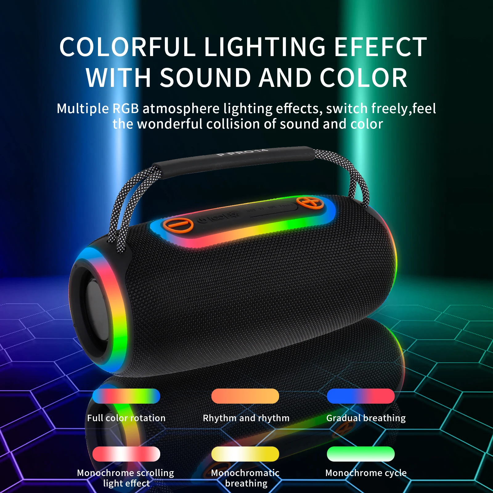 QUEED Best-Selling P PRO14 Bluetooth Speaker Portable High Power 20W RGB Lights Bass Subwoofer Outdoor Desktop Handheld Speaker
QUEED Best-Selling P PRO14 Bluetooth Speaker Portable High Power 20W RGB Lights Bass Subwoofer Outdoor Desktop Handheld Speaker