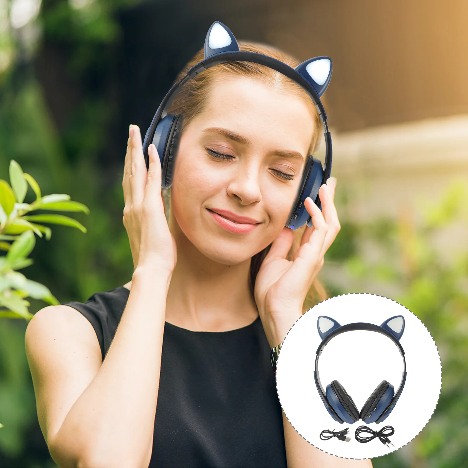 Cat Ear Headphones Wireless Led Light Foldable Hifi Stereo Sound 40Mm Driver 5.0 Chip For Cellphone Computer
Cat Ear Headphones Wireless Led Light Foldable Hifi Stereo Sound 40Mm Driver 5.0 Chip For Cellphone Computer