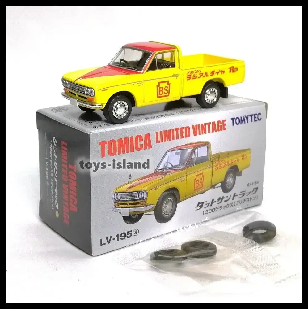 Tomica Limited Vintage NEO LV-195a Datsun Truck 1300 Deluxe Bridgestone DieCast Model Car Collection Limited Edition Hobby Toys
Tomica Limited Vintage NEO LV-195a Datsun Truck 1300 Deluxe Bridgestone DieCast Model Car Collection Limited Edition Hobby Toys