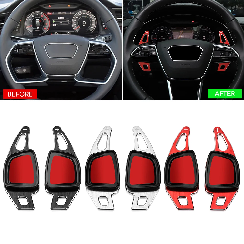 Shift Paddle For Audi A6 S6 C8 A7 S7 4K A8 S8 D5 TFSI Quattro Avant Sline Allroad RS Car Steering Wheel Gear DSG Extend Stickers
Shift Paddle For Audi A6 S6 C8 A7 S7 4K A8 S8 D5 TFSI Quattro Avant Sline Allroad RS Car Steering Wheel Gear DSG Extend Stickers