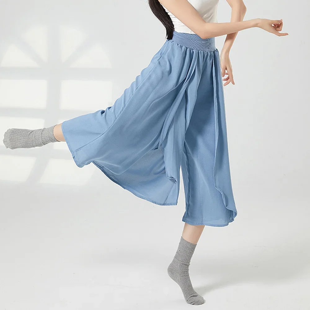 Шифоновые брюки для современного танца, широкие балетные классические базовые брюки с разрезом по бокам, элегантные брюки-кюлоты, практичная танцевальная одежда
Шифоновые брюки для современного танца, широкие балетные классические базовые брюки с разрезом по бокам, элегантные брюки-кюлоты, практичная танцевальная одежда