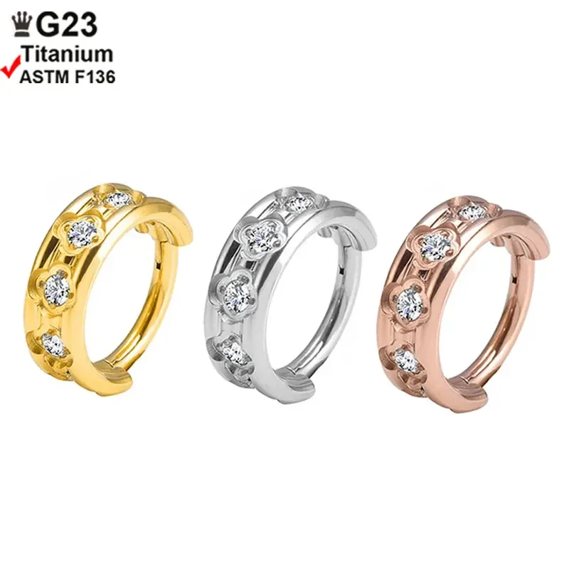 G23 Titanium Nose Ring Tragus Conch Cartilage Piercing Plum 5A Zircon Clicker Ring Blossom 16G Piercing Shape Body Jewelry gift
G23 Titanium Nose Ring Tragus Conch Cartilage Piercing Plum 5A Zircon Clicker Ring Blossom 16G Piercing Shape Body Jewelry gift
