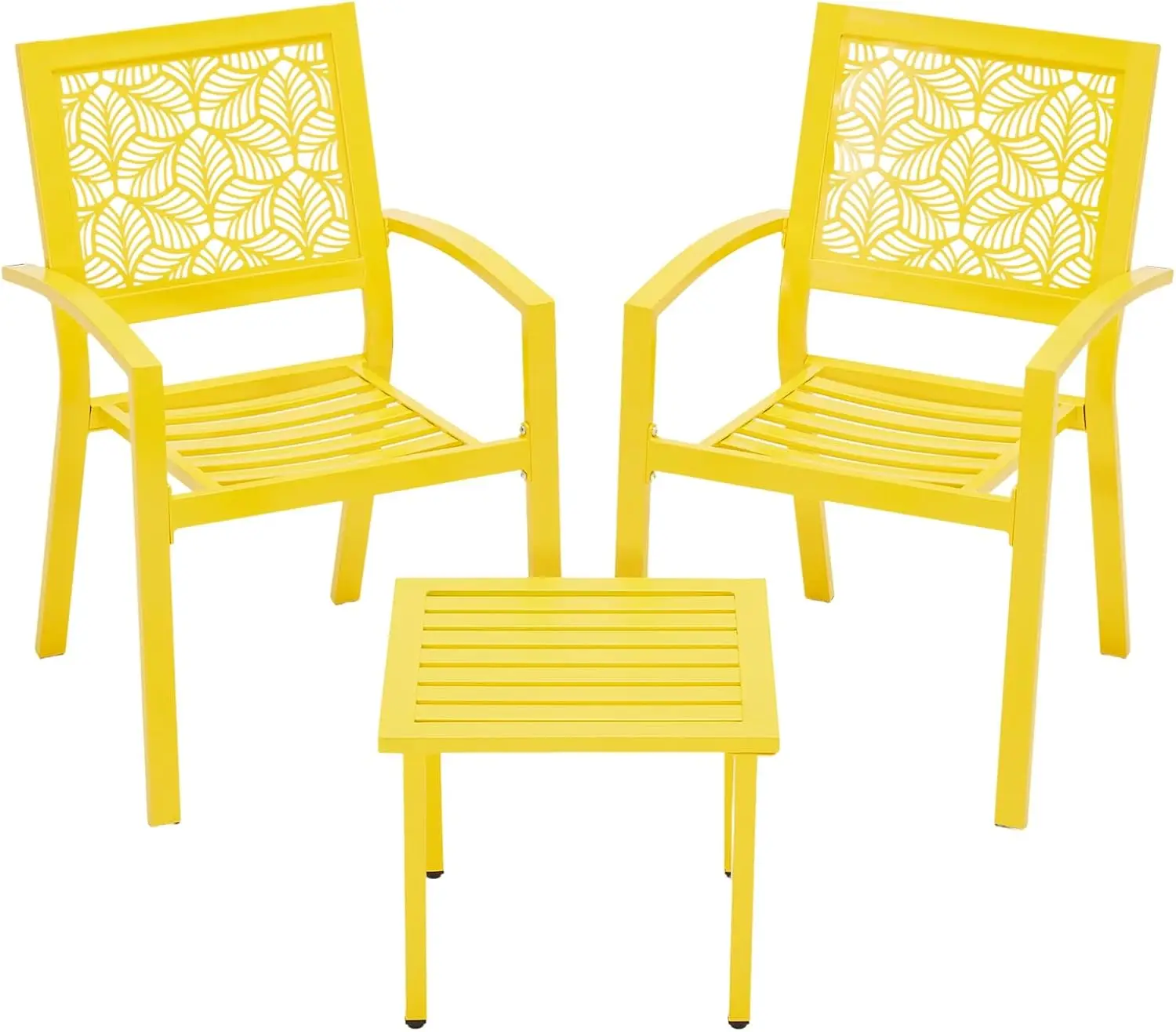 3 Piece Patio Bistro Set, Outdoor Steel Furniture Set, Stackable Modern Conversation Sets for Balcony
3 Piece Patio Bistro Set, Outdoor Steel Furniture Set, Stackable Modern Conversation Sets for Balcony