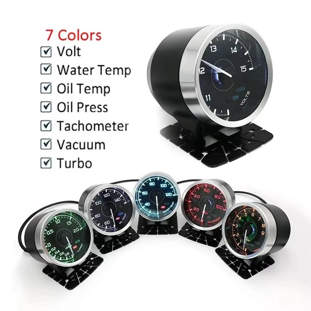 Car Meter 60MM Multi Gauge 7 Colors Water Oil Temp Boost Gauge Oil Temp Turbo Boost Oil Pressure Voltage RPM Vacuum
Car Meter 60MM Multi Gauge 7 Colors Water Oil Temp Boost Gauge Oil Temp Turbo Boost Oil Pressure Voltage RPM Vacuum