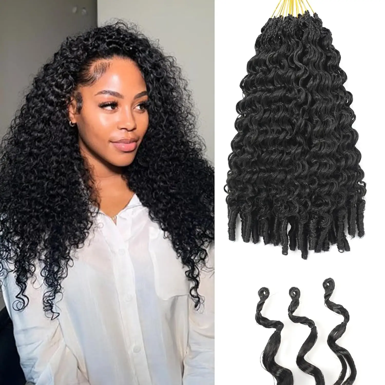 16 18 20 Inch Burmese Curly Feather Crochet Human Hair For Women Extensions Human Crochet Hair Pre Looped 50g 200g Reusable Invisible Pre-Separated Knotless 100% Virgin Human Hair Crochet Bundles Natural Black
16 18 20 Inch Burmese Curly Feather Crochet Human Hair For Women Extensions Human Crochet Hair Pre Looped 50g 200g Reusable Invisible Pre-Separated Knotless 100% Virgin Human Hair Crochet Bundles Natural Black