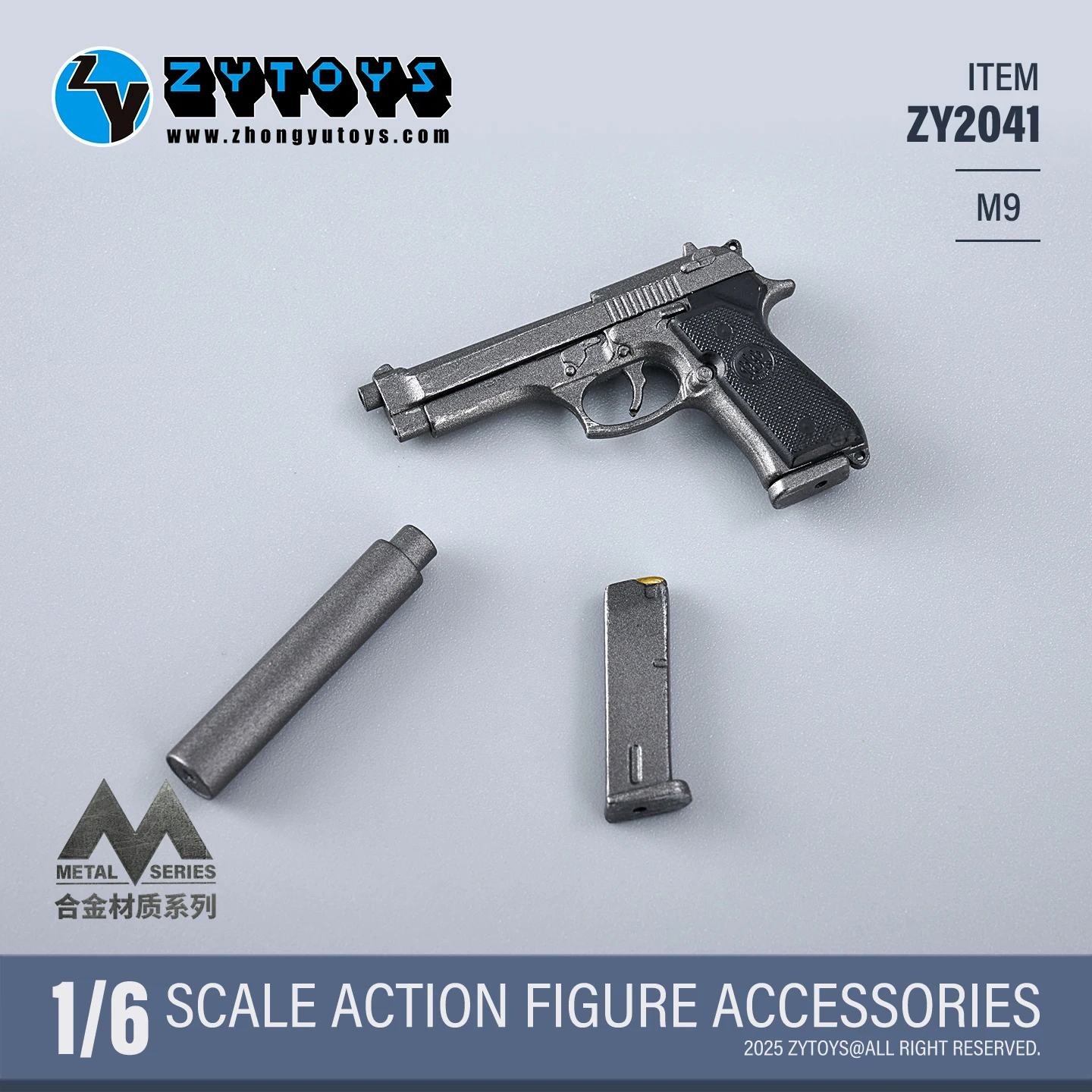 ZYTOYS 1/6 Scale Metal M9 Pistol 3.4cm Model US Army Handgun ZY2041 for 12inch Action Figure TBL Phicen Soldier Collection Toys
ZYTOYS 1/6 Scale Metal M9 Pistol 3.4cm Model US Army Handgun ZY2041 for 12inch Action Figure TBL Phicen Soldier Collection Toys
