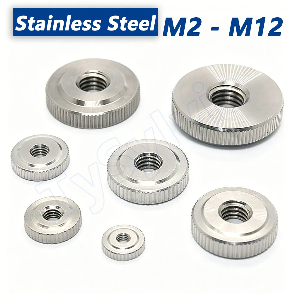 Stainless Steel Knurled Thumb Nut Thin Head Hand Nuts Flat Head Nut GB807 M2 M2.5 M3 M4 M5 M6 M8 M10 M12
Stainless Steel Knurled Thumb Nut Thin Head Hand Nuts Flat Head Nut GB807 M2 M2.5 M3 M4 M5 M6 M8 M10 M12
