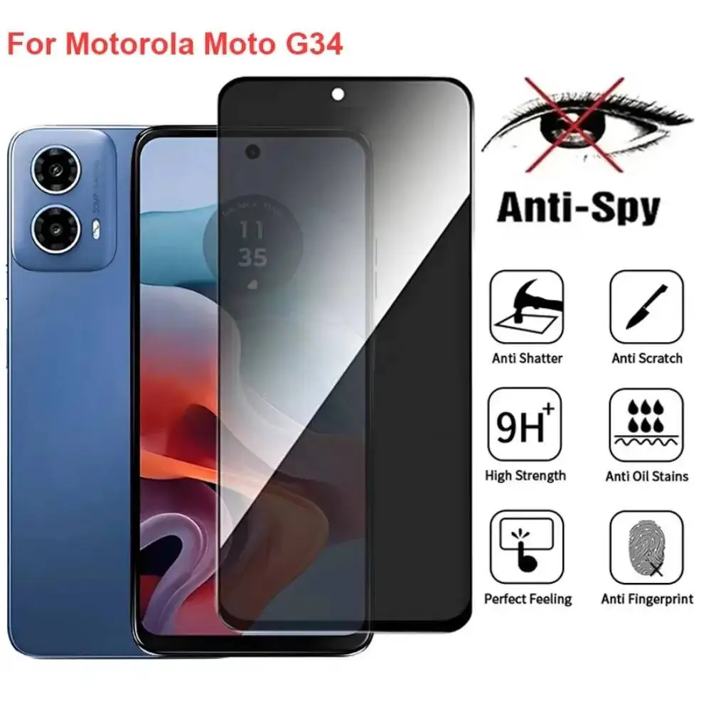 Moto G34 XT2363-2 Anti Spy Privacy Tempered Glass Screen Protector Compatible For Motorola Motog34 Phone Film
Moto G34 XT2363-2 Anti Spy Privacy Tempered Glass Screen Protector Compatible For Motorola Motog34 Phone Film