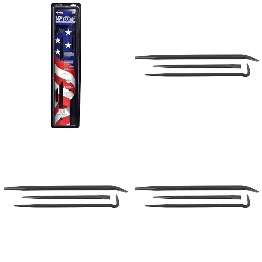 Tools 61306 Line-Up Pry Bar Set, 3-Piece, Black Oxide Finish, Pointed, Alloy Steel
Tools 61306 Line-Up Pry Bar Set, 3-Piece, Black Oxide Finish, Pointed, Alloy Steel
