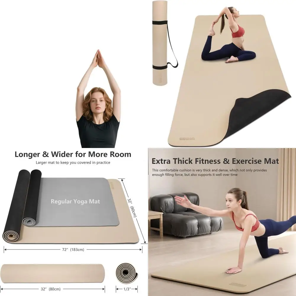 Очень толстый нескользящий широкий коврик для йоги из ТПЭ 72x32/24 для женщин, подходит для горячих йоги, пилатеса и домашних тренировок
Очень толстый нескользящий широкий коврик для йоги из ТПЭ 72x32/24 для женщин, подходит для горячих йоги, пилатеса и домашних тренировок