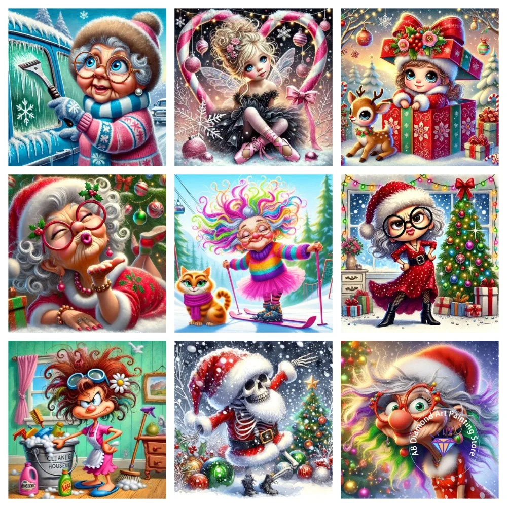 Quirky Christmas Grandmother Character AB Diamond Painting Kit Square Round Diamond 5D DIY Mosaic Handmade Art Gift Home Decor
Quirky Christmas Grandmother Character AB Diamond Painting Kit Square Round Diamond 5D DIY Mosaic Handmade Art Gift Home Decor