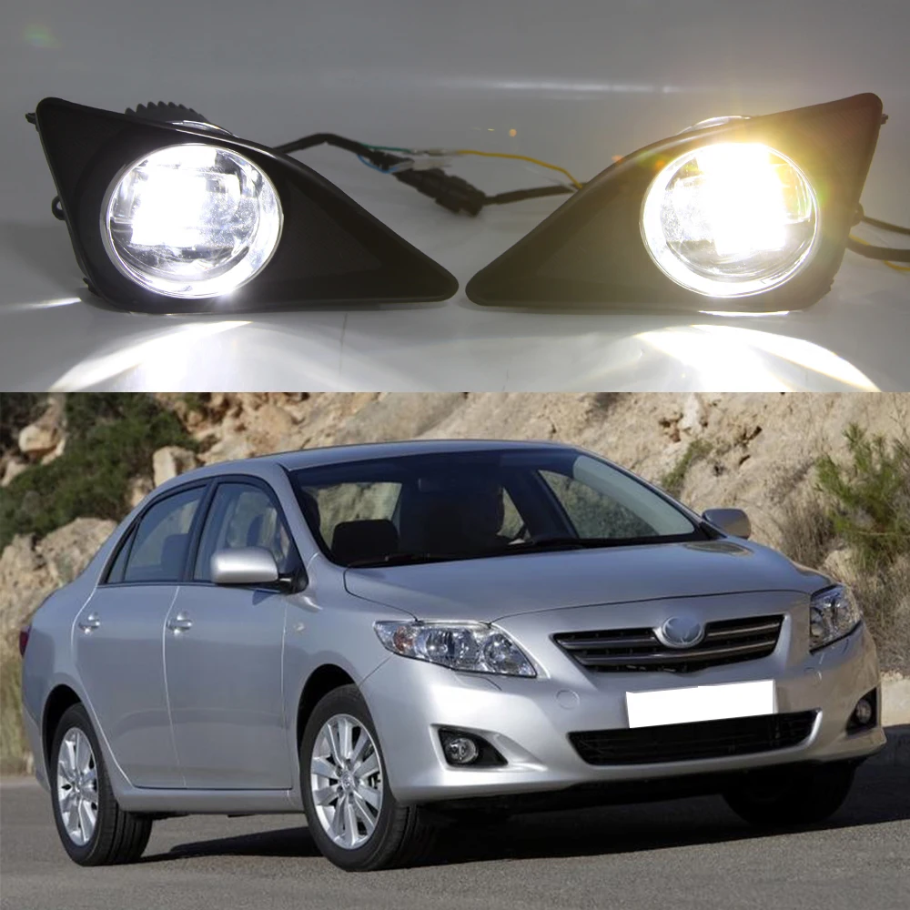 LED DRL Car Daytime Running Light Front Bumper Fog Lamps Assembly with Turn Signal Accessories For Toyota Corolla 2009 2010
LED DRL Car Daytime Running Light Front Bumper Fog Lamps Assembly with Turn Signal Accessories For Toyota Corolla 2009 2010