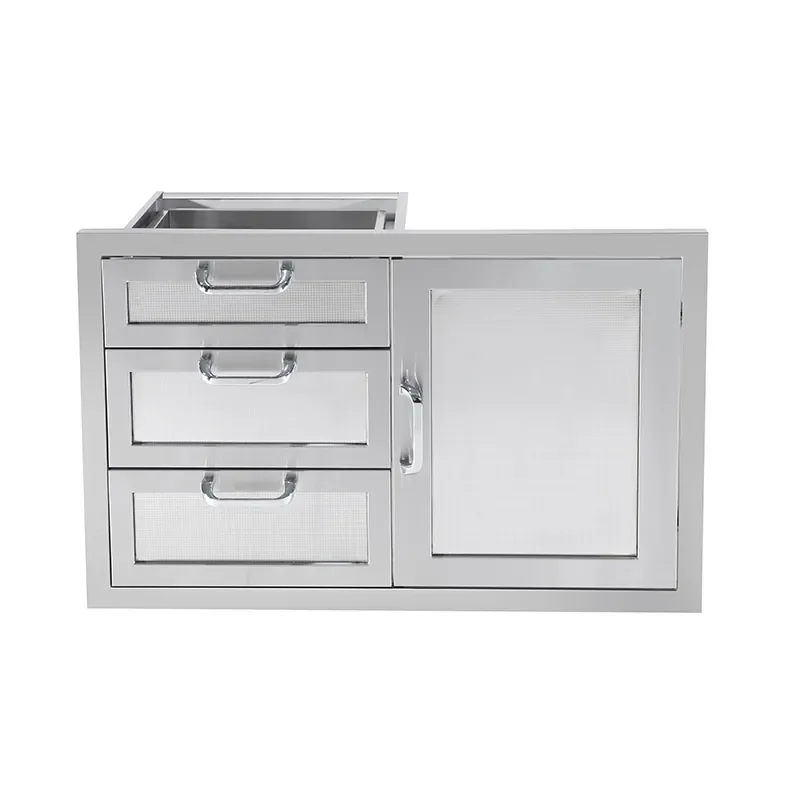 Gold Seller Premium 304 Stainless Steel Outdoor Kitchen Combo with 3 Storage Drawers Trash and Tank for Outdoor Cooking
Gold Seller Premium 304 Stainless Steel Outdoor Kitchen Combo with 3 Storage Drawers Trash and Tank for Outdoor Cooking