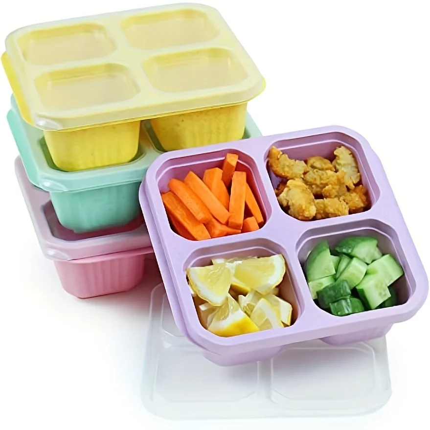 1 pack Reusable 4-Compartment Snack Containers for Meal Prep, School, Work, and Travel - Bento Boxes for Healthy Snacks
1 pack Reusable 4-Compartment Snack Containers for Meal Prep, School, Work, and Travel - Bento Boxes for Healthy Snacks