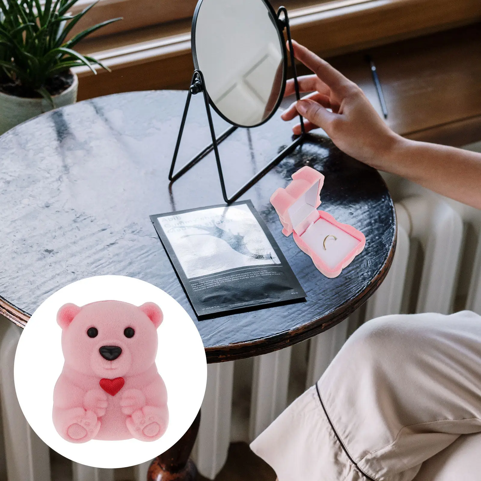 1Pcs Bear Shape Ring Box Unique Simulation Jewelry Container for Proposal Wedding Anniversary Valentine's Day Ring Case
1Pcs Bear Shape Ring Box Unique Simulation Jewelry Container for Proposal Wedding Anniversary Valentine's Day Ring Case