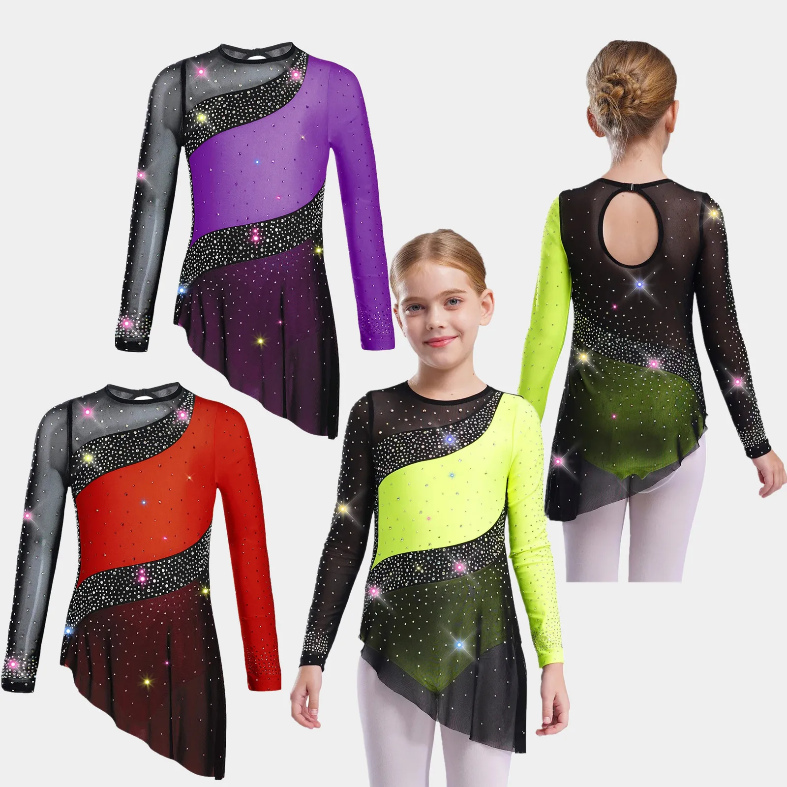 Kids Girls Shiny Rhinestones Ballet Lyrical Dance Leotard Dress Rhythmic Gymnastics Leotard Ballet Jersey Figure Skating Costume
Kids Girls Shiny Rhinestones Ballet Lyrical Dance Leotard Dress Rhythmic Gymnastics Leotard Ballet Jersey Figure Skating Costume