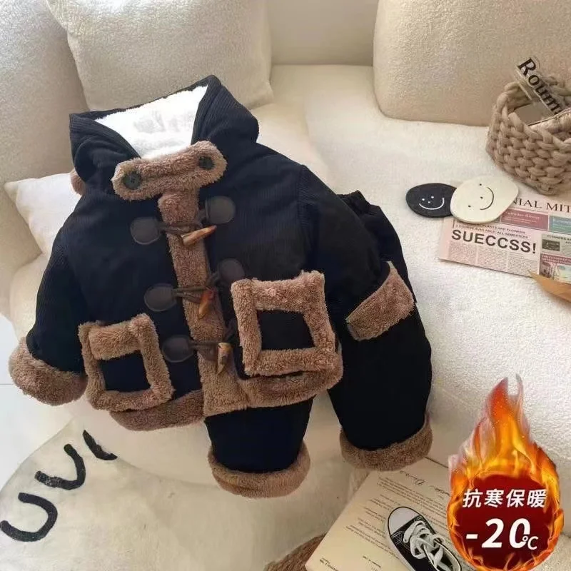 2024 New Winter Kids Fleece Clothing Set Boys Hoodie Set Velvet Sports Suit Coat and Pants 2Pcs Suit Outfit Kids Outfits
2024 New Winter Kids Fleece Clothing Set Boys Hoodie Set Velvet Sports Suit Coat and Pants 2Pcs Suit Outfit Kids Outfits