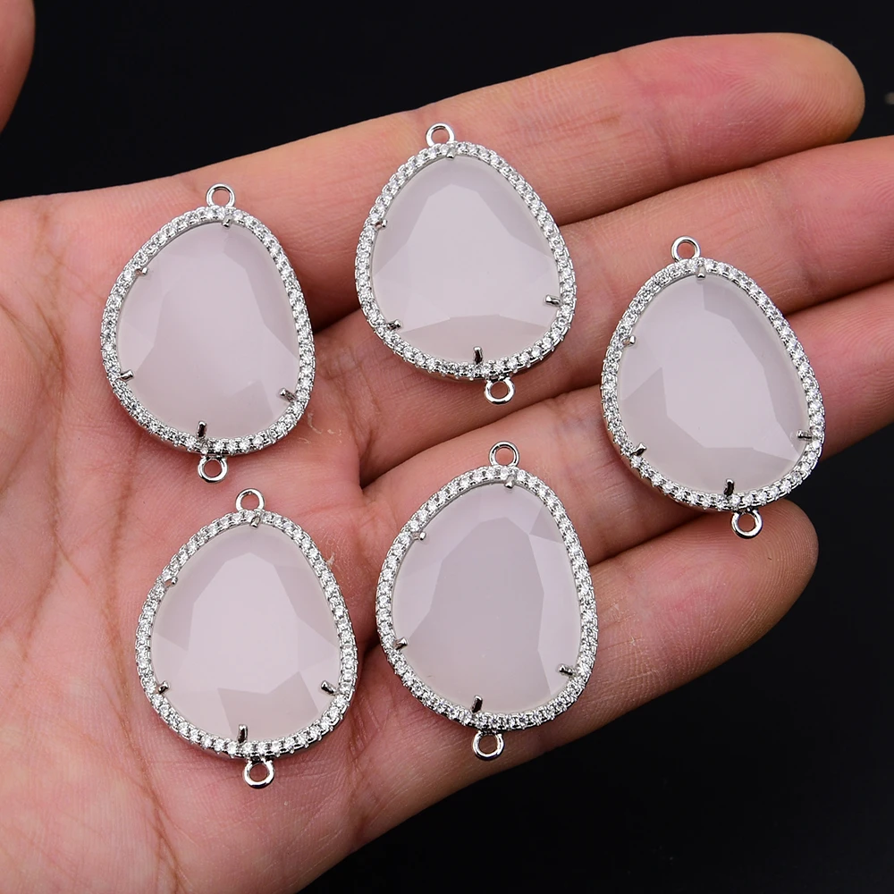 APDGG 5 Pcs Natural White Cat eye Stone Cz Sliver Color Connector Charms Pendant Jewelry DIY
APDGG 5 Pcs Natural White Cat eye Stone Cz Sliver Color Connector Charms Pendant Jewelry DIY