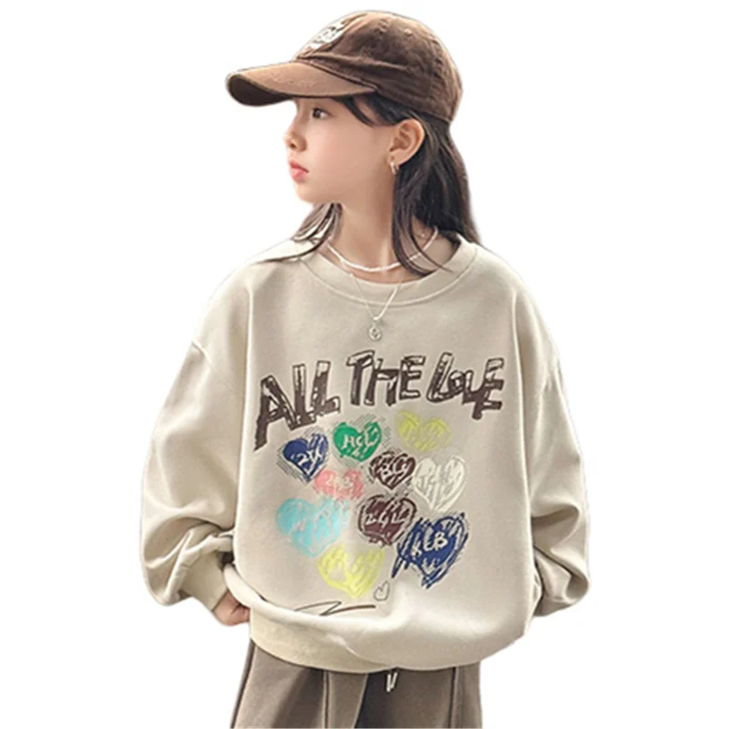 New Spring Cotton Sweatshirt for Kids Girl Fashion High Street Tops Girl Casual Clothes Sweatshirt For Child 5 7 9 11 13 14 Year
New Spring Cotton Sweatshirt for Kids Girl Fashion High Street Tops Girl Casual Clothes Sweatshirt For Child 5 7 9 11 13 14 Year
