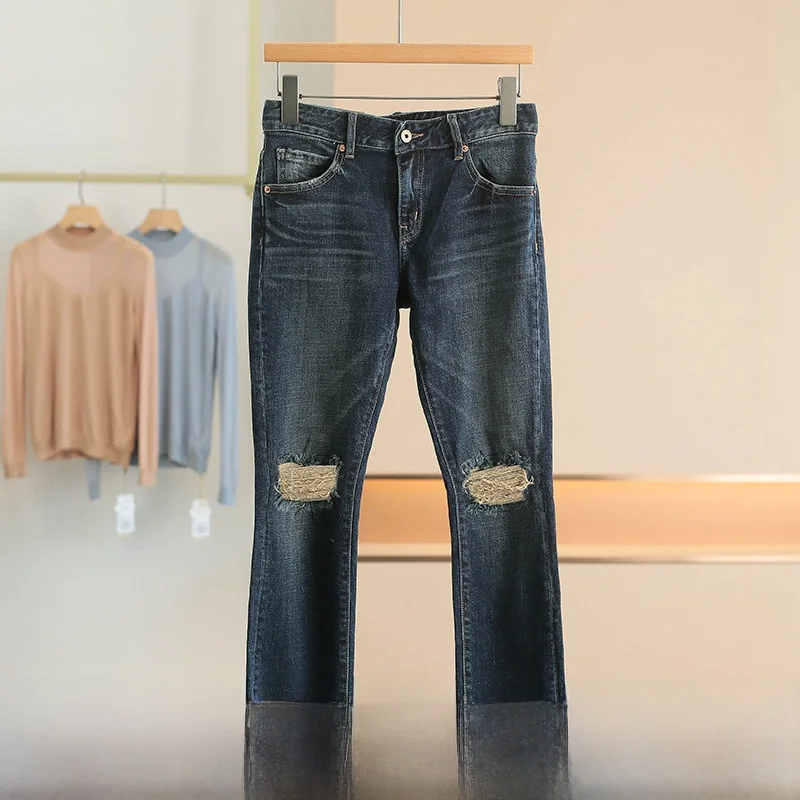Fashionable Slim Fit Distressed Frayed Denim Jeans High Waist Cotton Stretch Fabric Zipper Closure Autumn Season Ladies Jeans
Fashionable Slim Fit Distressed Frayed Denim Jeans High Waist Cotton Stretch Fabric Zipper Closure Autumn Season Ladies Jeans
